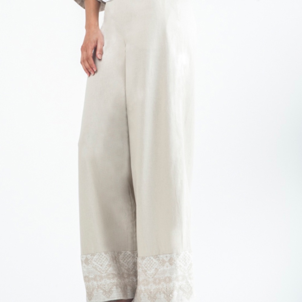 Conti Linen Wide Leg Palazzo Pant
